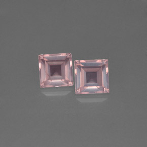 天然粉色粉晶，透明，5.1×5毫米，透明/半透明