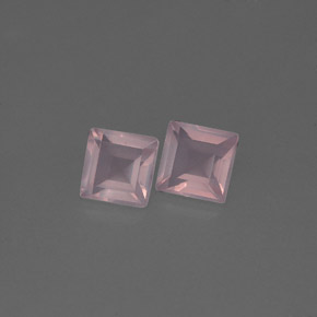 天然粉色粉晶，透明，5×5毫米，透明/半透明
