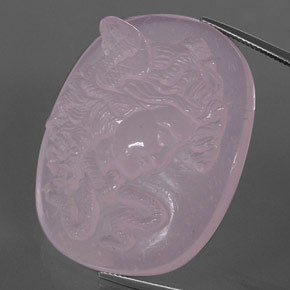 92.01克拉天然粉色粉晶，透明，40.4×33.2毫米，透明/半透明