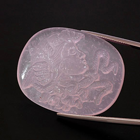 87.42克拉天然粉色粉晶，透明，38.1×29.8毫米，透明/半透明