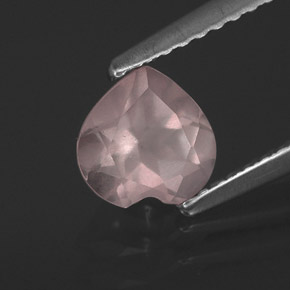 0.71克拉天然粉色粉晶，透明，6×6毫米，透明/半透明