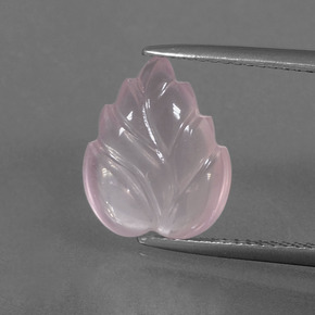 3.62克拉天然粉色粉晶，花形切工，12.9×10.3毫米，透明