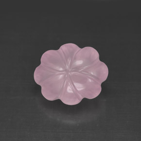 3.83克拉天然粉色粉晶，花形切工，11.1×9.2毫米，透明
