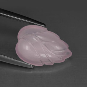 4.13克拉天然粉色粉晶，花形切工，14.2×9.7毫米，透明