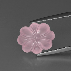 6.35克拉天然粉色粉晶，花形切工，14.2×11.7毫米，透明