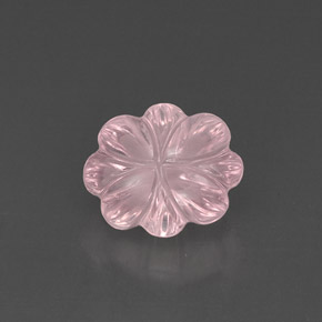 6.33克拉天然粉色粉晶，花形切工，13.1×11毫米，透明