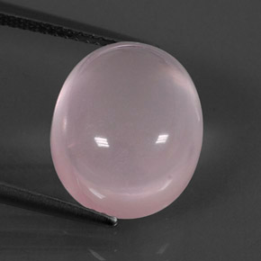 10.04克拉天然粉色粉晶，椭圆形切割，14.1×11.9毫米，透明