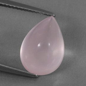 5.86克拉天然粉色粉晶，透明，13×9.3毫米，透明/半透明