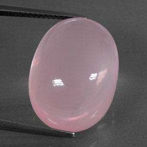 23.66克拉天然粉色粉晶，透明，20×14.9毫米，透明/半透明