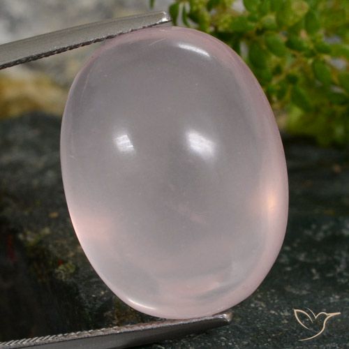 24.31ct 天然 浅淡粉色 芙蓉石, 椭圆形, 半透明