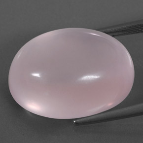 24.19克拉天然粉色粉晶，透明，20.1×15.1毫米，透明/半透明