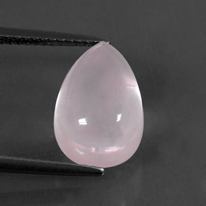 5.74克拉天然粉色粉晶，梨形，13.3×9毫米，透明