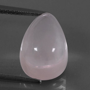7.04克拉天然粉色粉晶，梨形，13.3×9毫米，透明