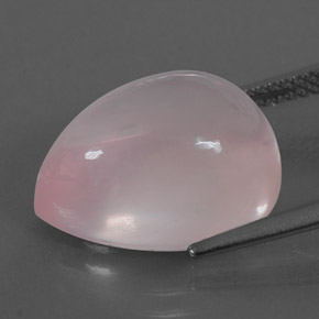 11.54克拉天然粉色粉晶，梨形，16.3×12毫米，透明