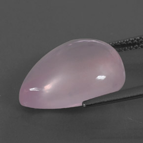 8.11克拉天然粉色粉晶，梨形，16.2×12.3毫米，透明