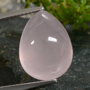 13.35克拉天然粉色粉晶，梨形，16.1×12.2毫米，半透明
