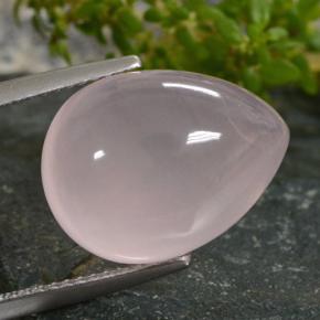 13.35克拉天然粉色粉晶，梨形，16.1×12.2毫米，半透明