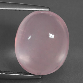 6.10克拉天然粉色粉晶，椭圆形切割，12.3×10.1毫米，透明