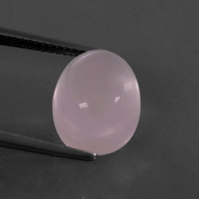 7.42克拉天然粉色粉晶，椭圆形切割，12.3×10.2毫米，透明