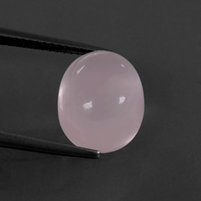 5.82克拉天然粉色粉晶，椭圆形切割，12.1×10.1毫米，透明