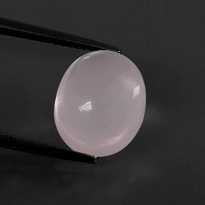 5.98克拉天然粉色粉晶，椭圆形切割，12.2×10.2毫米，透明