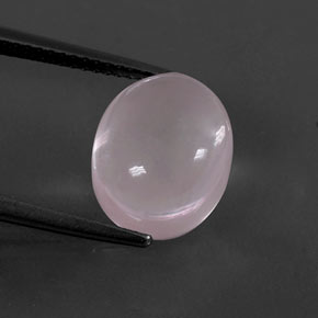 5.89克拉天然粉色粉晶，椭圆形切割，12.2×10.1毫米，透明