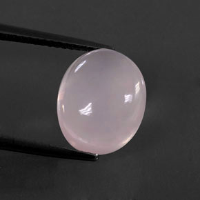 5.82克拉天然粉色粉晶，椭圆形切割，12.3×10.1毫米，透明