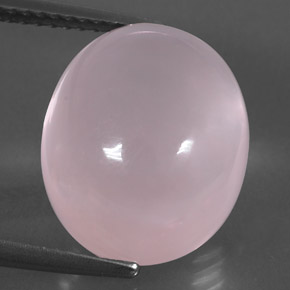 11.75克拉天然粉色粉晶，椭圆形切割，14.2×12.1毫米，透明