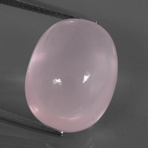 12.07克拉天然粉色粉晶，椭圆形切割，16×12.2毫米，透明