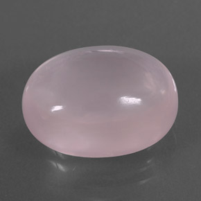 12.07克拉天然粉色粉晶，椭圆形切割，16×12.2毫米，透明