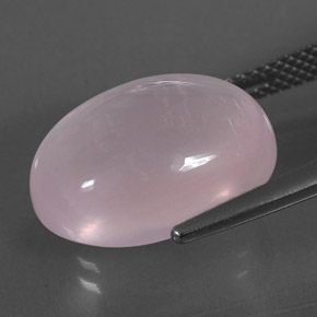 12.07克拉天然粉色粉晶，椭圆形切割，16×12.2毫米，透明