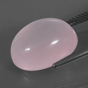 13.08克拉天然粉色粉晶，椭圆形切割，16.1×12.1毫米，透明