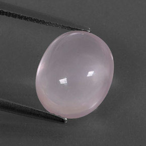 5.12克拉天然粉色粉晶，椭圆形切割，12×9.9毫米，透明