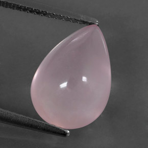 5.27克拉天然粉色粉晶，梨形，13.2×9毫米，透明
