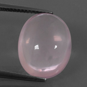 10.34克拉天然粉色粉晶，椭圆形切割，16×12.5毫米，透明