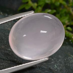16.25克拉天然粉色粉晶，椭圆形切割，17.2×14毫米，半透明
