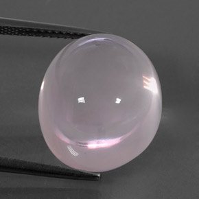 19.38克拉天然粉色粉晶，椭圆形切割，16.6×14.4毫米，透明