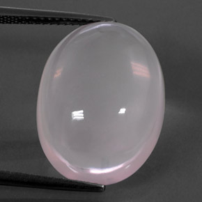 17.53克拉天然粉色粉晶，椭圆形切割，19.4×14.6毫米，透明