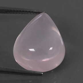 15.41克拉天然粉色粉晶，梨形，18.4×14.5毫米，透明
