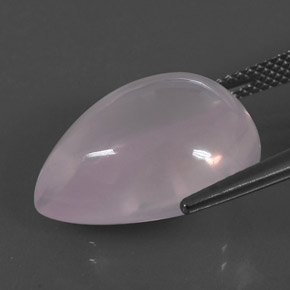 15.41克拉天然粉色粉晶，梨形，18.4×14.5毫米，透明