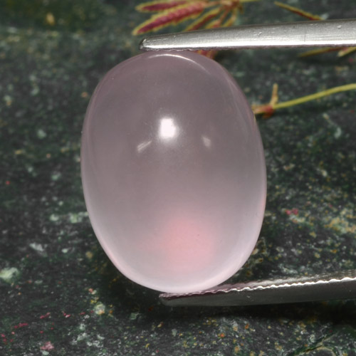 15.87克拉天然粉色粉晶，椭圆形切割，15.9×12毫米，半透明