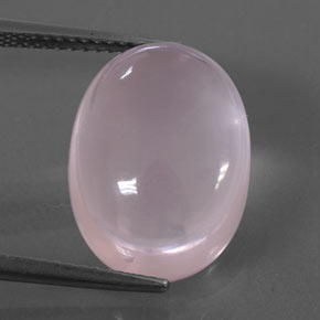 12.72克拉天然粉色粉晶，椭圆形切割，16.2×12.2毫米，透明