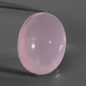 12.62克拉天然粉色粉晶，透明，16.2×12.3毫米，透明/半透明