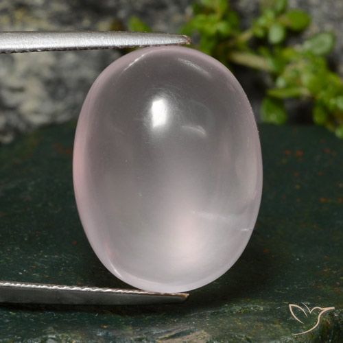 22.88ct 天然 非常浅的玫瑰粉色 芙蓉石, 椭圆形, 透明