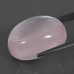 24.48克拉天然粉色粉晶，椭圆形切割，20.1×15毫米，透明