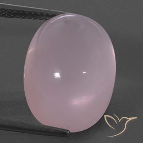 18.30ct 天然 中玫瑰粉 芙蓉石, 椭圆形, 透明/半透明