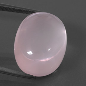 25.16克拉天然粉色粉晶，椭圆形切割，20×15毫米，透明