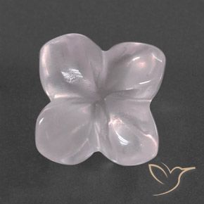 8.83ct 天然 非常浅的玫瑰粉色 芙蓉石, 花形切割, 透明/半透明