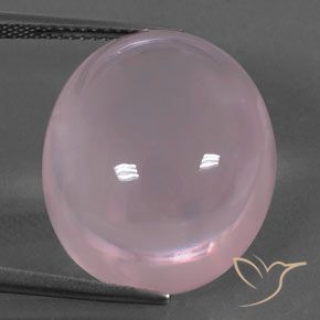 25.47ct 天然 中玫瑰粉 芙蓉石, 椭圆形, 透明