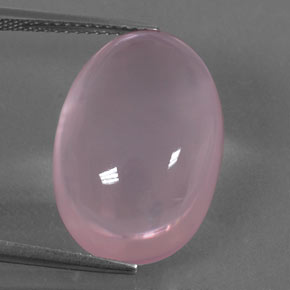 19.69克拉天然粉色粉晶，椭圆形切割，20.3×13.8毫米，透明